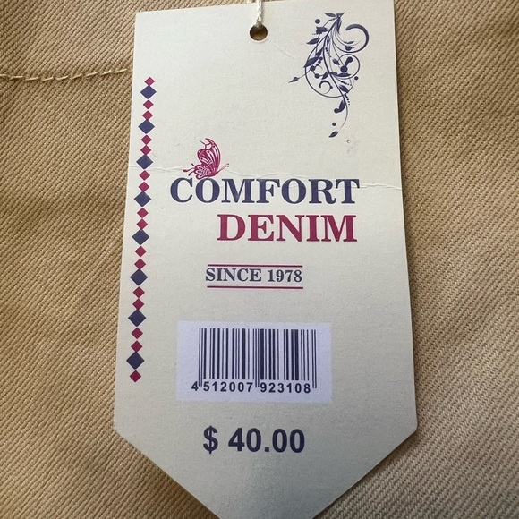 NWT Women's Comfort Denim Yellow Jeans Size 8 Capri (Z) - Picture 6 of 9